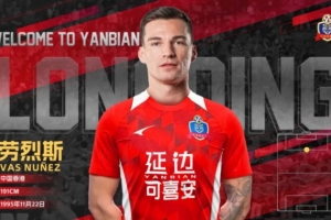 官方：29歲中國香港球員勞烈斯加盟中甲延邊龍鼎